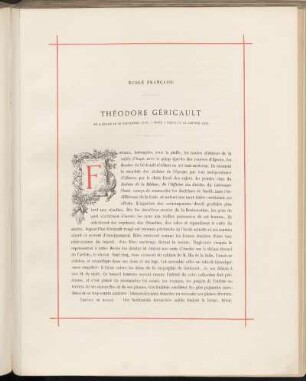 Théodore Géricault. Né a Rouen le 26 septembre 1791. - Mort a Paris le 18 janvier 1824