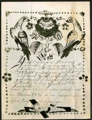 Taufbrief 1830