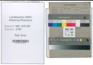Entnazifizierung Erna Roll , geb. 07.08.1899 (Postsekretaerin)