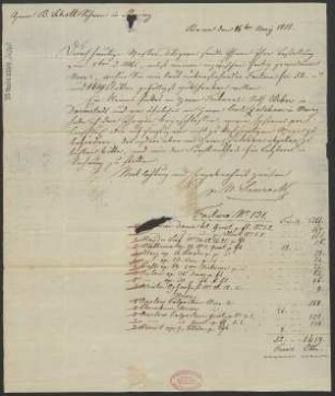 Brief an B. Schott's Söhne : 16.05.1828