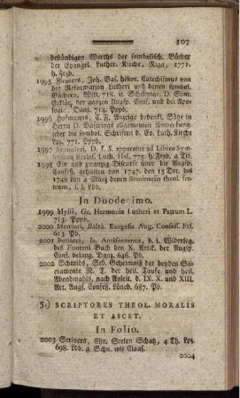 5.) Scriptores Theol. Moralis Et Ascet.