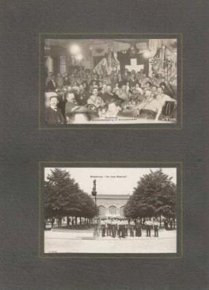 oben: "Straßburg - Die Abendunterhaltung im Schweizerverein" unten: "Straßburg - Vor dem Bahnhof"