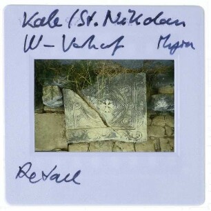 Demre, Myra (antike Stadt),Demre, Myra, St. Nikolaus-Kirche : Detail, Bauschmuck Westvorhof
