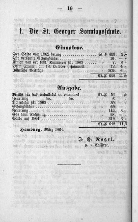 1. Die St. Georger Sonntagsschule.