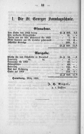 1. Die St. Georger Sonntagsschule.