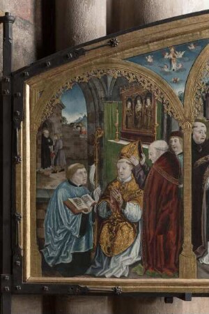 Sankt Georg- und Martinaltar — Szenen aus der Vita des Martins von Tours — Bischofsweihe des Heiligen Martin