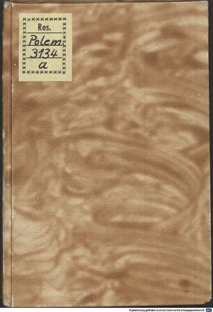 Ainn unüberwyntlich Beschirmbüchlin von haupt Artickeln, und fürnemlichen Puncte[n] der götliche[n] geschrift Auß dem Alten und Newen Testament : Mit bewertenn beschlußreden. Aynem yeden rechten Christen menschen zu handthabu[n]g d[er] götlichen warhayt wyder die verfolger derselbenn nutzlich zu gebrauche[n]