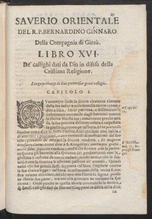Libro XVI. De' castighi dati da Dio in difesa della Cristiana Religione