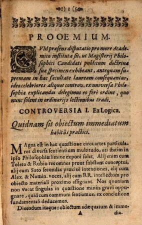 Disputatio V. Philosophica, Complectens Controversias Miscellaneas, Ex Triennali Philosophia collectas
