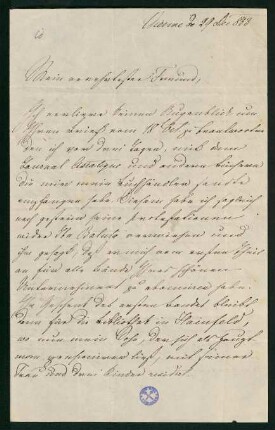 Brief vom 29. Dec. 1853