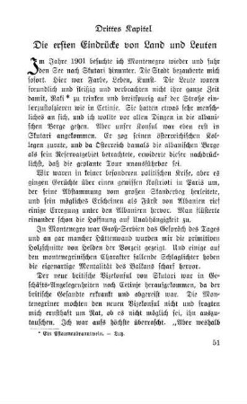 Drittes Kapitel Die ersten Eindrücke von Land und Leuten