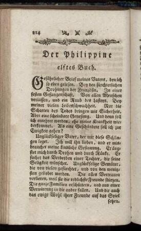 Der Philippine elftes Buch.