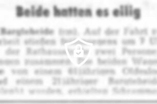 Beide hatten es eilig