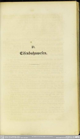 D. Eisenbahnwesen
