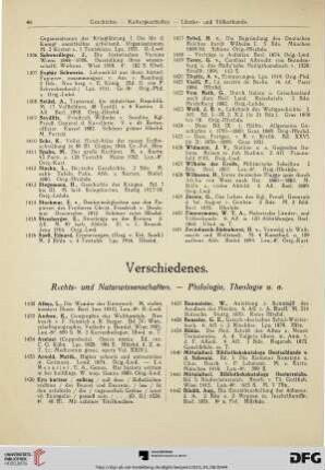 Verschiedenes (Nr. 1432-1626)