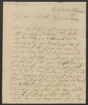 Brief an B. Schott's Söhne : 21.12.1831
