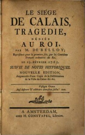 Le siège de Calais