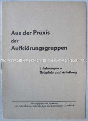 Anleitung für Propagandisten der Nationalen Front