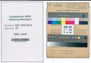 Entnazifizierung Adolf Gillet , geb. 29.07.1901 (Vorarbeiter)