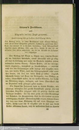 Lützow´s Freischaar, auch Lützow´s (wilde) Jagd genannt : Fortsetzung bis zu dessen Auflösung 1815