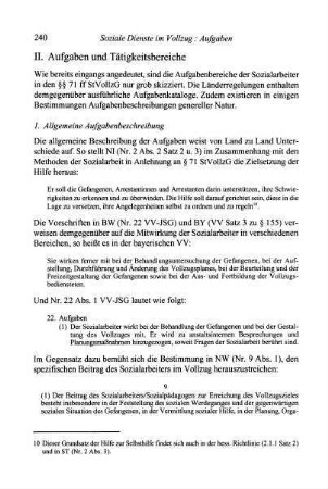 240-245, II. Aufgaben und Tätigkeitsbereiche