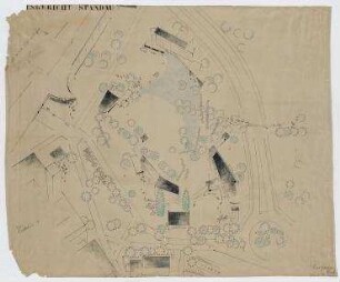 Engerer Ideenwettbewerb Amtsgericht Spandau (unrealisiert), Ankauf – Vogelschau. Berlin-Spandau, Altstädter Ring
