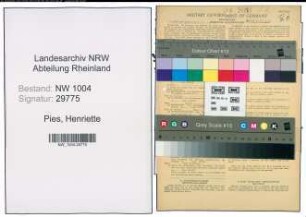 Entnazifizierung Henriette Pies , geb. 08.05.1905 ()