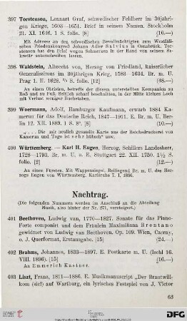 Nachtrag (Nr. 401-413)