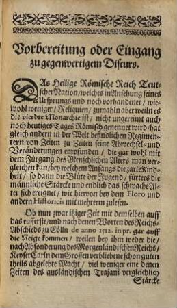 Grundfeste des Heil. Römischen Reichs Teutscher Nation : aus dem 8. Artic. des Oßnabrückischen Friedenschlusses vorgestellet ...