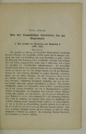 I. Das Zeitalter der Revolution und Napoleons I. 1789-1815