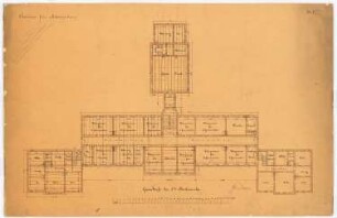 Lehrerseminar, Marienburg: 2. Entwurf: Grundriss 1. OG