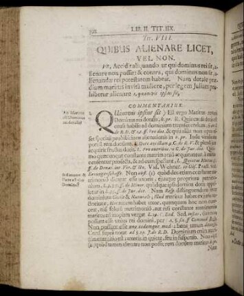 Tit. VIII. Quibus Alienare Licet, Vel Non. - Tit. XII. Quibus Non Est Permissum Facere Testamentum.