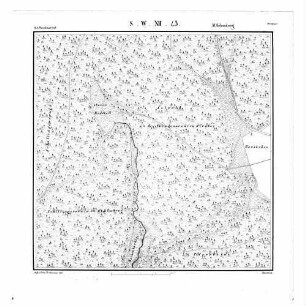 Kartenblatt SW XII 43 Stand 1837