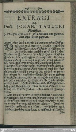 Extract Auß Doct. Johan. Tauleri Schrifften