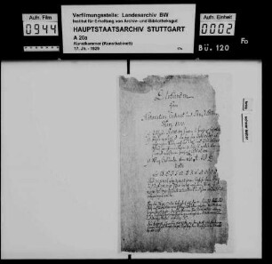 Akten zum Kunstkammersturz 1784/85, Unterfasz. 2: Aktenverzeichnis