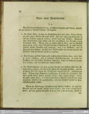 Theile eines Wechselbriefes