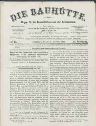 No. 45. Frankfurt a. M., den 4. November 1916. 59. Jahrgang.