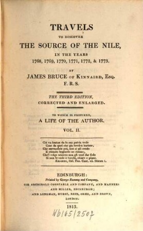 Travels to discover the source of the Nile, in the years 1768, 1769, 1770, 1771, 1772, & 1773. 2