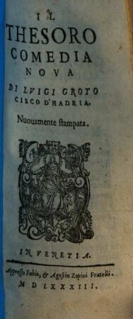 Il Thesoro : Comedia