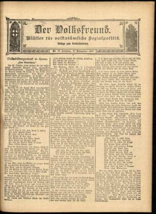 Ausgabe vom Sonntag, den 17. November 1907.