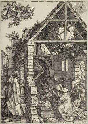 Marienleben, Blatt 10: Die Geburt Christi (Anbetung der Hirten)