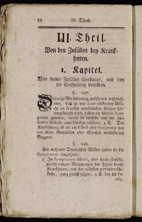 III. Theil. Von den Zufällen bey Krankheiten.