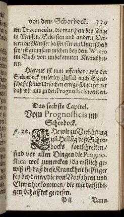 Das sechste Capitel. Vom Prognosticis im Schorbock.
