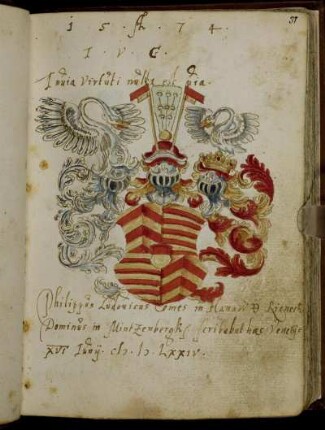 Philippus Ludovicus comes in Hanaw et Rieneck. Venedig 1574