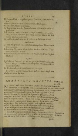 Martinus Crusius.