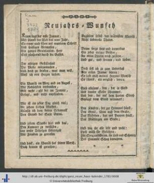 Neujahrs-Wunsch.