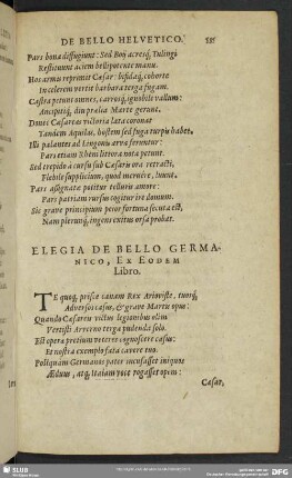 Elegia de Bello Germanico