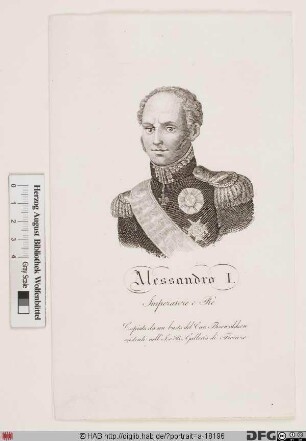 Bildnis Alexander I. Pawlowitsch, Kaiser von Russland (reg. 1801-25)