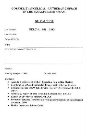 EXECUTIVE COMMITTEE UELCI