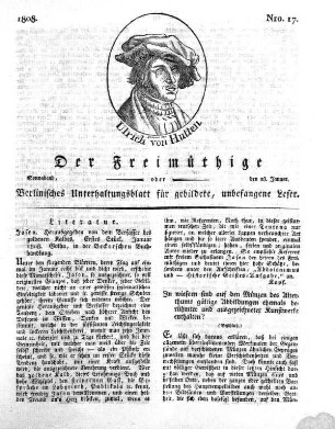 Nro. 17, Sonnabend, den 23. Januar 1808